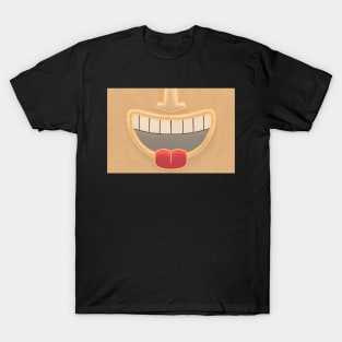 Cream Tiki Smile Mask! (Red Tongue Version) T-Shirt